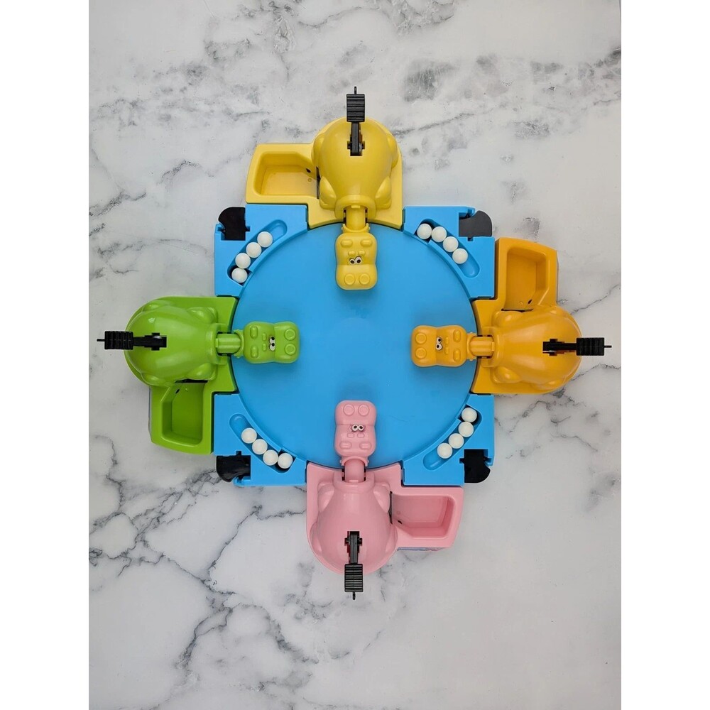 Hungry Hungry Hippos Board Game Tabletop Hasbro 2006 16 Marbles No Box